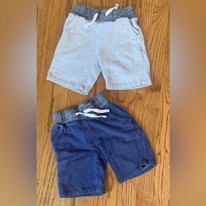 Youth Boy’s Boden College Pull on drawstring Sweat Shorts 4Y Lot of 2 Blue Gray